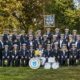 Musikverein in blauer Uniform