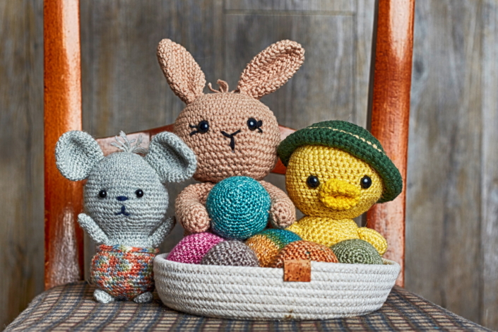 Maus, Haus und Küken mit Hut
