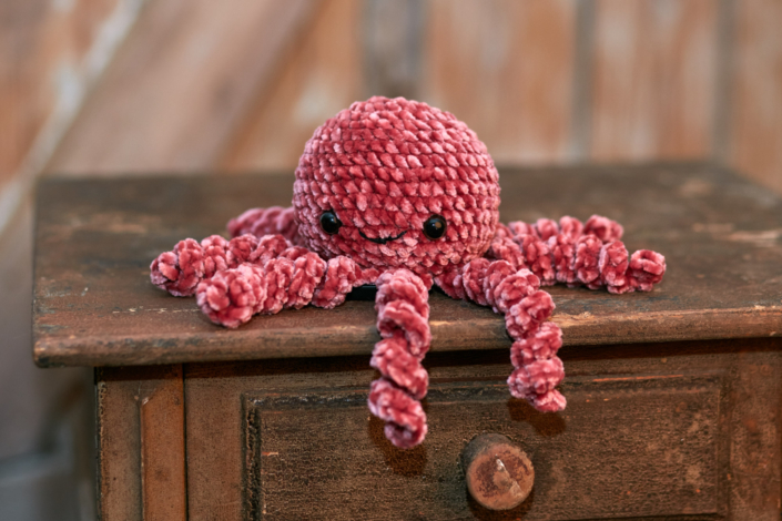 Oktopus aus Chenillegarn